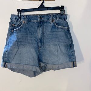 Dark Blue Jean Shorts from Garage
